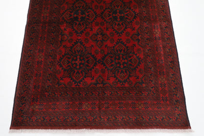 133 x 197 cm | Oriental Red Area Rug Afghan Hand Knotted Wool carpet