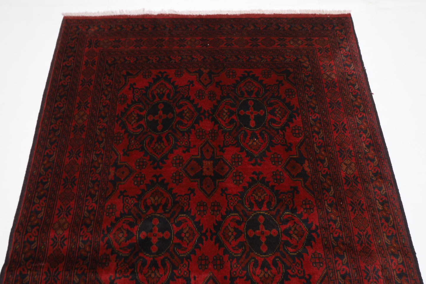 133 x 197 cm | Oriental Red Area Rug Afghan Hand Knotted Wool carpet