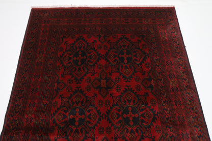 133 x 197 cm | Oriental Red Area Rug Afghan Hand Knotted Wool carpet