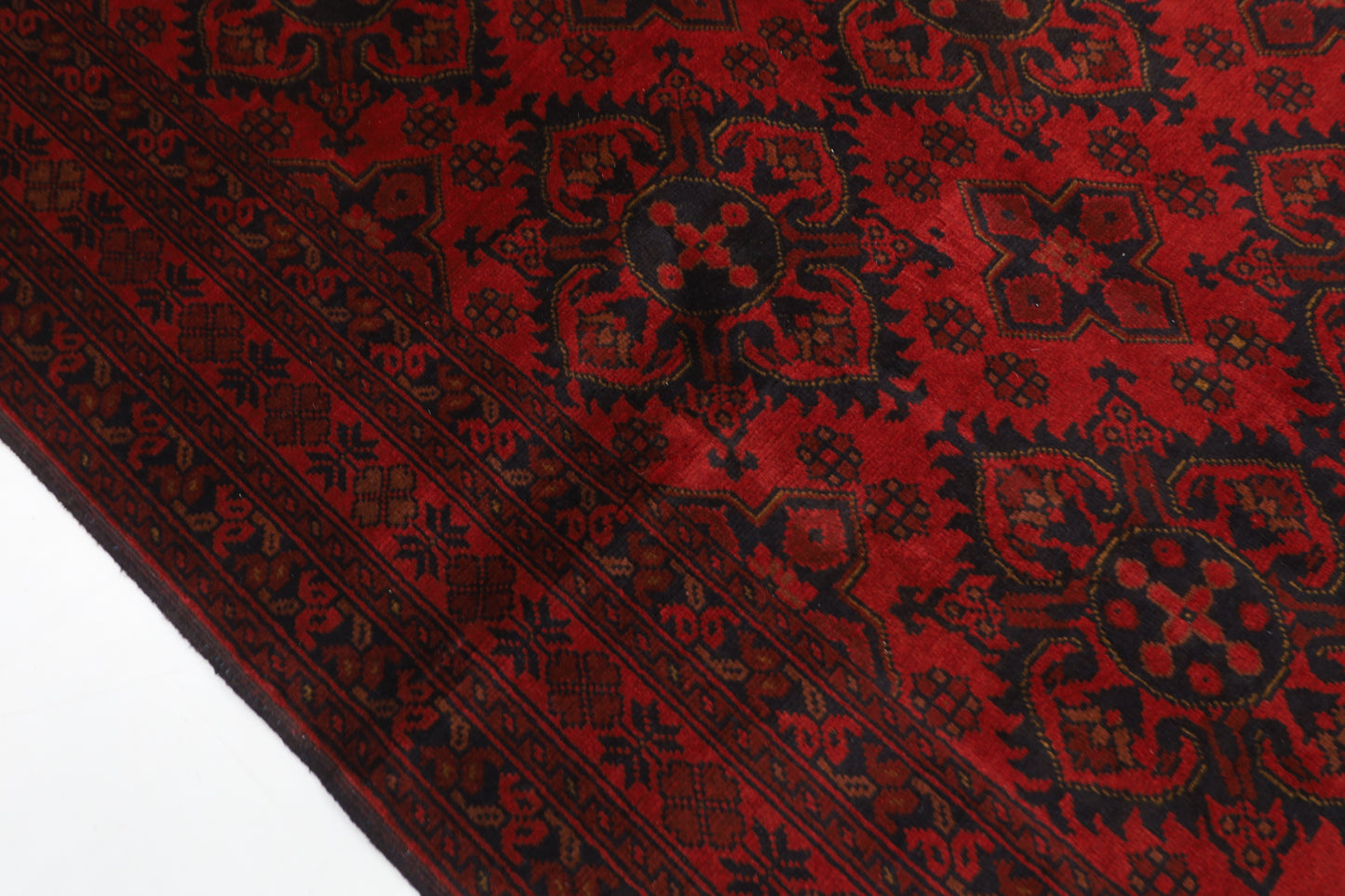 133 x 197 cm | Oriental Red Area Rug Afghan Hand Knotted Wool carpet