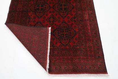 133 x 197 cm | Oriental Red Area Rug Afghan Hand Knotted Wool carpet