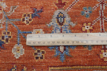 152 x 202 cm | Oriental Sultani Orange Area Rug Afghan Hand Knotted Veg Dye Wool carpet