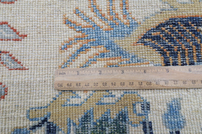 154 x 200 cm | Oriental Birds beige Area Rug Afghan Hand Knotted Veg Dye Wool carpet