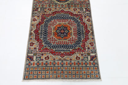 83 x 348 cm | Mamluk Afghan Tribal Hand Knotted Veg Dye Wool Runner