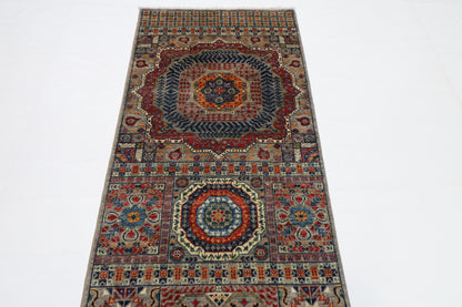 83 x 348 cm | Mamluk Afghan Tribal Hand Knotted Veg Dye Wool Runner