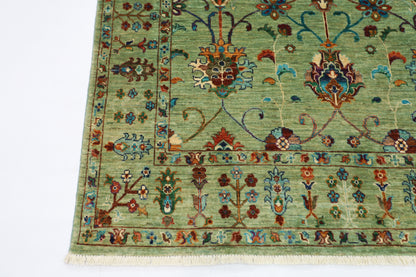 156 x 209 cm | Sultani Afghan Tribal Hand Knotted Veg Dye Wool Runner