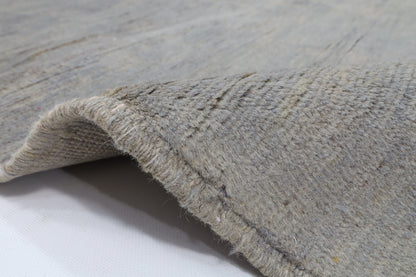 247 x 298 cm | Gabbeh Gray Design Hand Knotted Wool Afghan Carpet