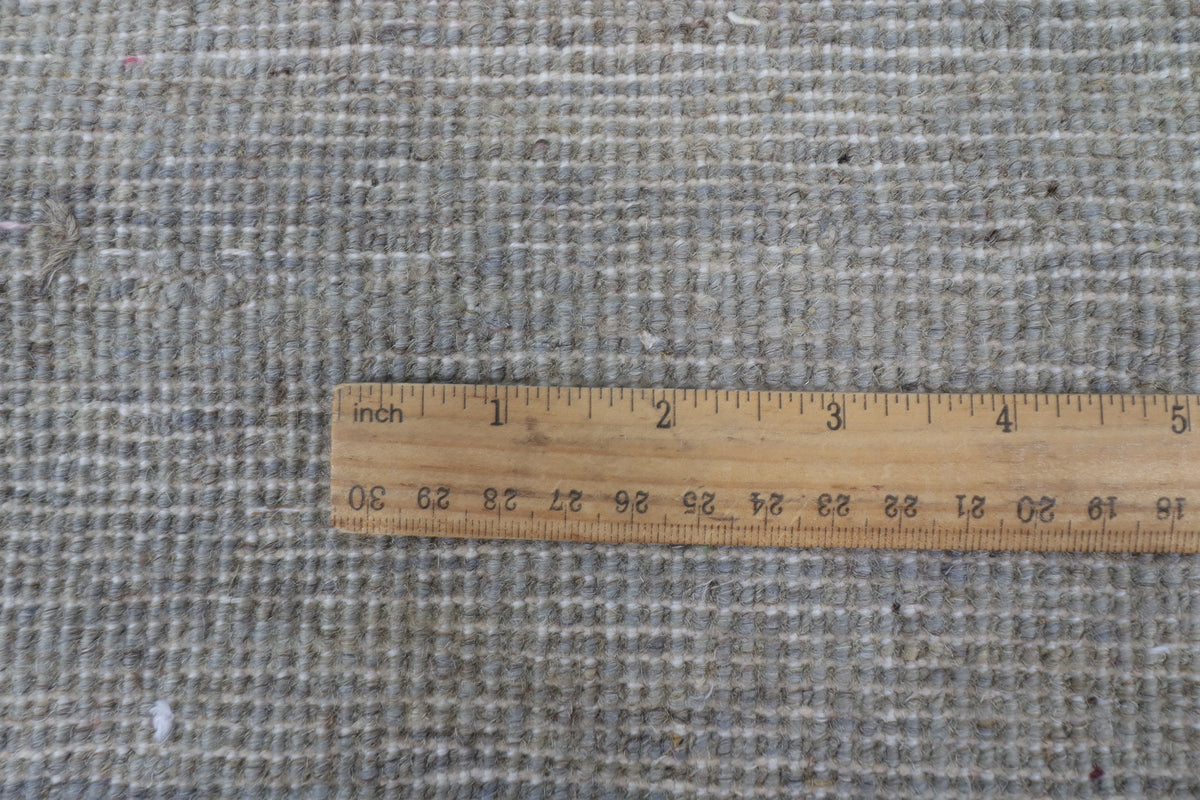 247 x 298 cm | Gabbeh Gray Design Hand Knotted Wool Afghan Carpet