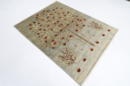 152 x 196 cm | pomegranate Afghan Tribal Hand Knotted Veg Dye Wool Runner