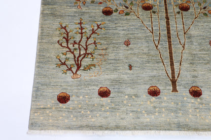 152 x 196 cm | pomegranate Afghan Tribal Hand Knotted Veg Dye Wool Runner
