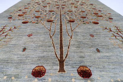 152 x 196 cm | pomegranate Afghan Tribal Hand Knotted Veg Dye Wool Runner