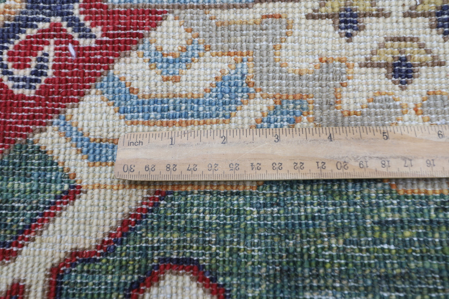 153 x 202 cm | Oriental Dargon Green Area Rug Afghan Hand Knotted Veg Dye Wool carpet