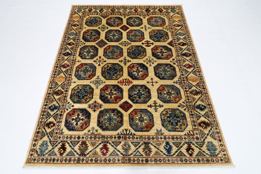 153 x 197 cm | Ersari Afghan Tribal Hand Knotted Veg Dye Wool Runner
