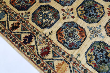 153 x 197 cm | Ersari Afghan Tribal Hand Knotted Veg Dye Wool Runner