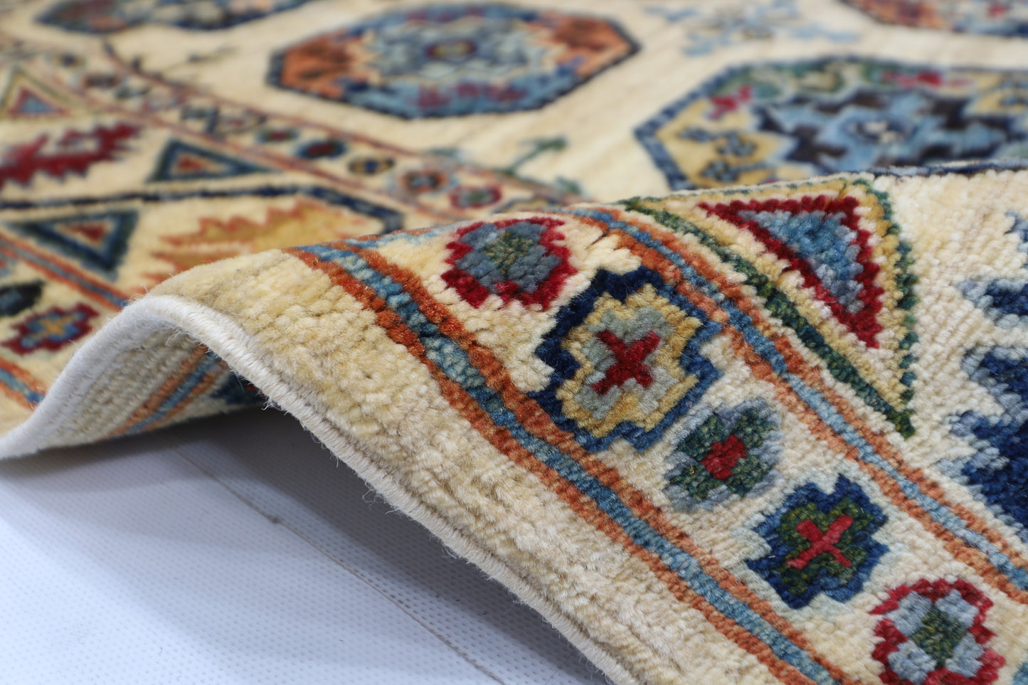 153 x 197 cm | Ersari Afghan Tribal Hand Knotted Veg Dye Wool Runner