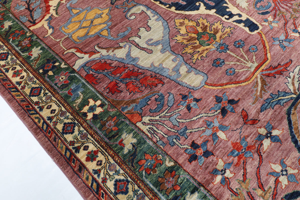 311 x 421 cm | Kawros Design Hand Knotted Wool Afghan Carpet