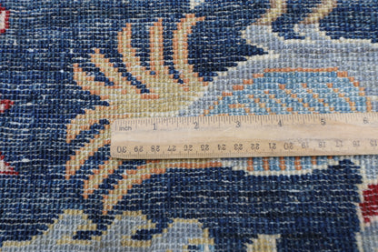 123 x 181 cm | Oriental Birds Blue Area Rug Afghan Hand Knotted Veg Dye Wool carpet
