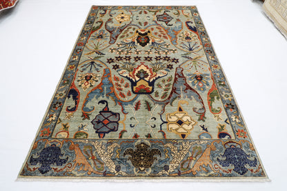 183 x 275 cm | Oriental kawros Area Rug Afghan Hand Knotted Veg Dye Wool carpet