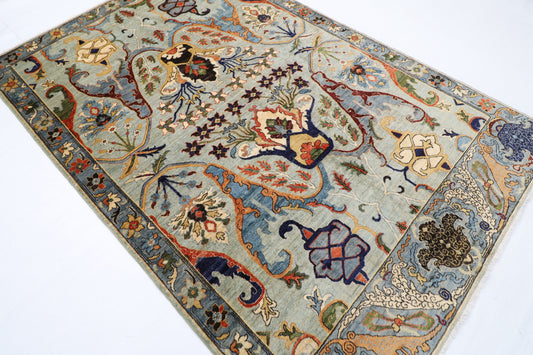 183 x 275 cm | Oriental kawros Area Rug Afghan Hand Knotted Veg Dye Wool carpet