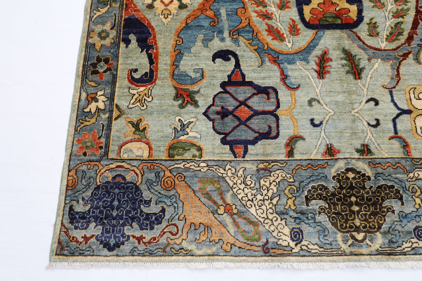 183 x 275 cm | Oriental kawros Area Rug Afghan Hand Knotted Veg Dye Wool carpet