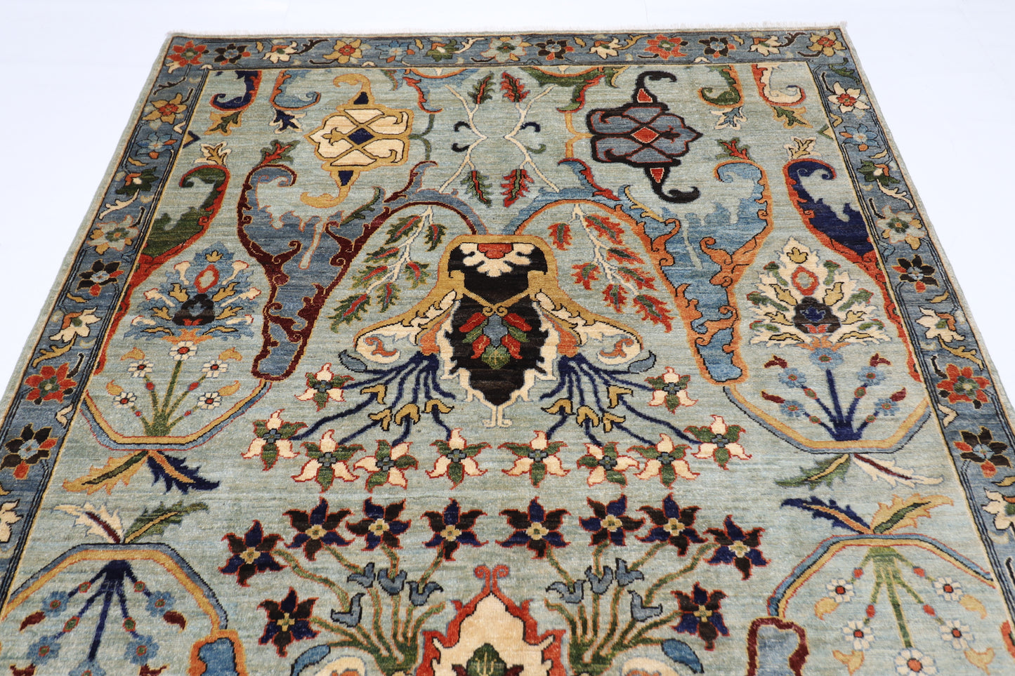 183 x 275 cm | Oriental kawros Area Rug Afghan Hand Knotted Veg Dye Wool carpet