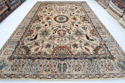 306 x 422 cm | floral beige Design Hand Knotted Wool Afghan Carpet