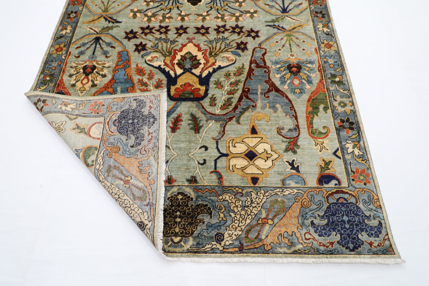 183 x 275 cm | Oriental kawros Area Rug Afghan Hand Knotted Veg Dye Wool carpet