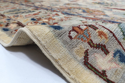 306 x 422 cm | floral beige Design Hand Knotted Wool Afghan Carpet