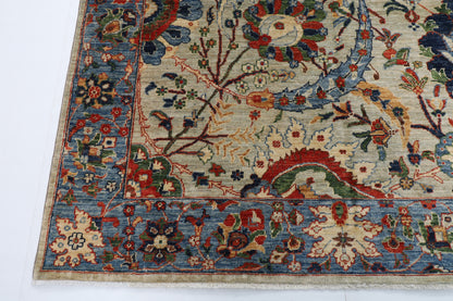271 x 370 cm | bidjar Gray Design Hand Knotted Wool Afghan Carpet