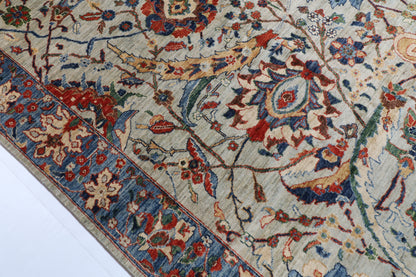 271 x 370 cm | bidjar Gray Design Hand Knotted Wool Afghan Carpet