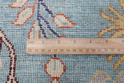 158 x 200 cm | Birds Blue Oriental Area Rug Afghan Hand Knotted Veg Dye Wool carpet