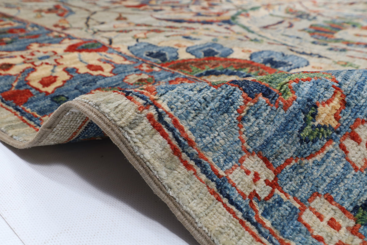 271 x 370 cm | bidjar Gray Design Hand Knotted Wool Afghan Carpet