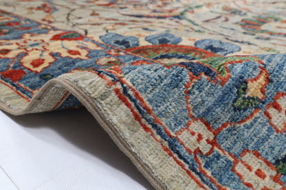 271 x 370 cm | bidjar Gray Design Hand Knotted Wool Afghan Carpet