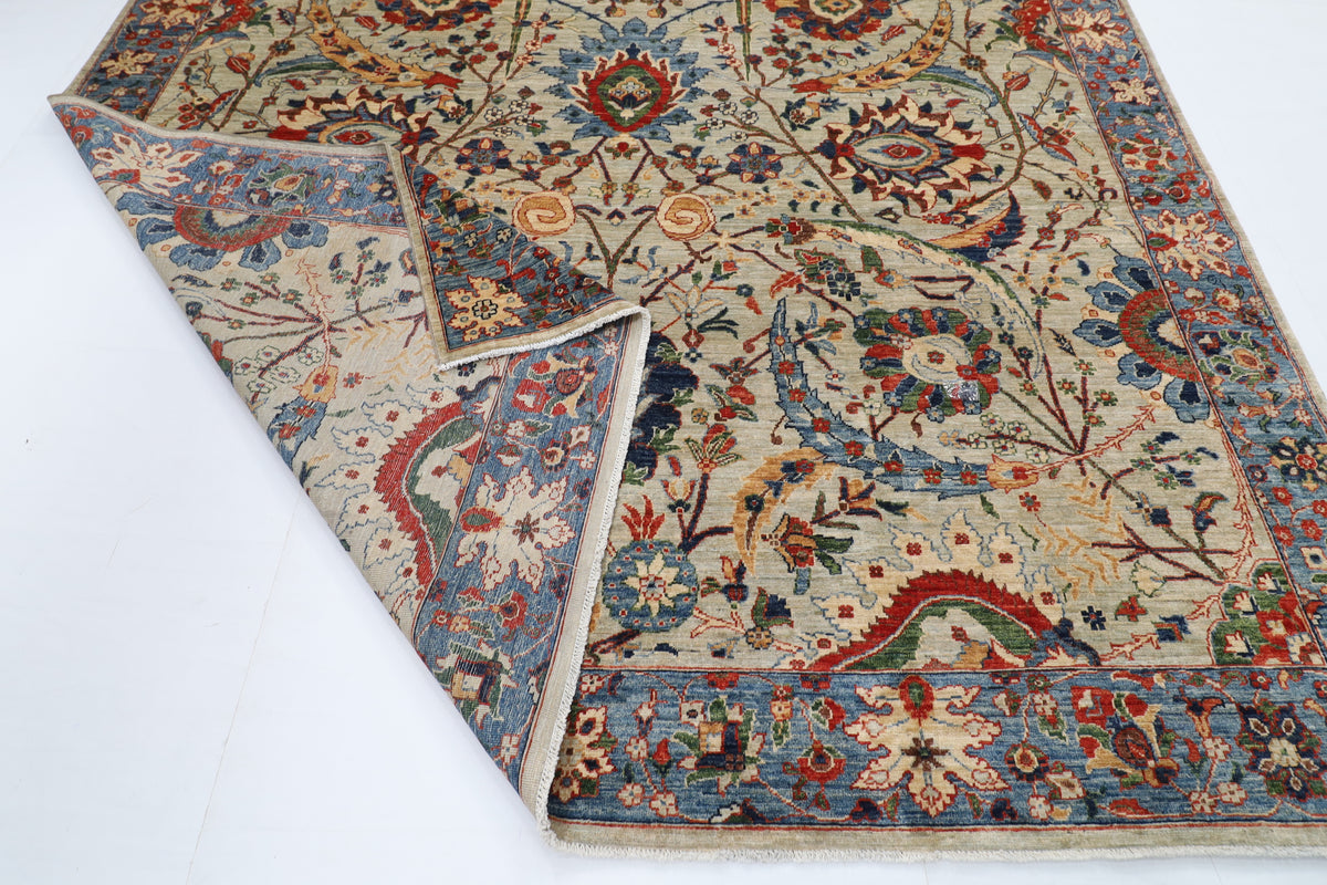 271 x 370 cm | bidjar Gray Design Hand Knotted Wool Afghan Carpet