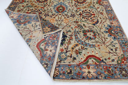 271 x 370 cm | bidjar Gray Design Hand Knotted Wool Afghan Carpet