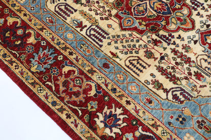 151 x 207 cm | Oriental Heriz Area Rug Afghan Hand Knotted Veg Dye Wool carpet