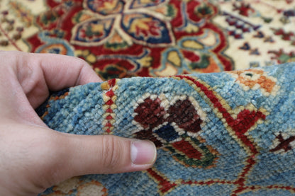 151 x 207 cm | Oriental Heriz Area Rug Afghan Hand Knotted Veg Dye Wool carpet