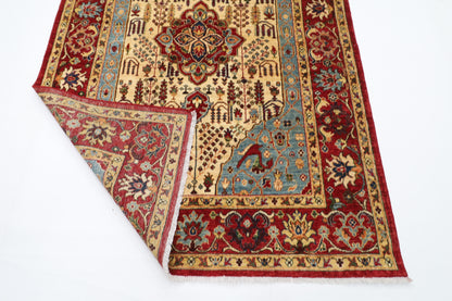 151 x 207 cm | Oriental Heriz Area Rug Afghan Hand Knotted Veg Dye Wool carpet