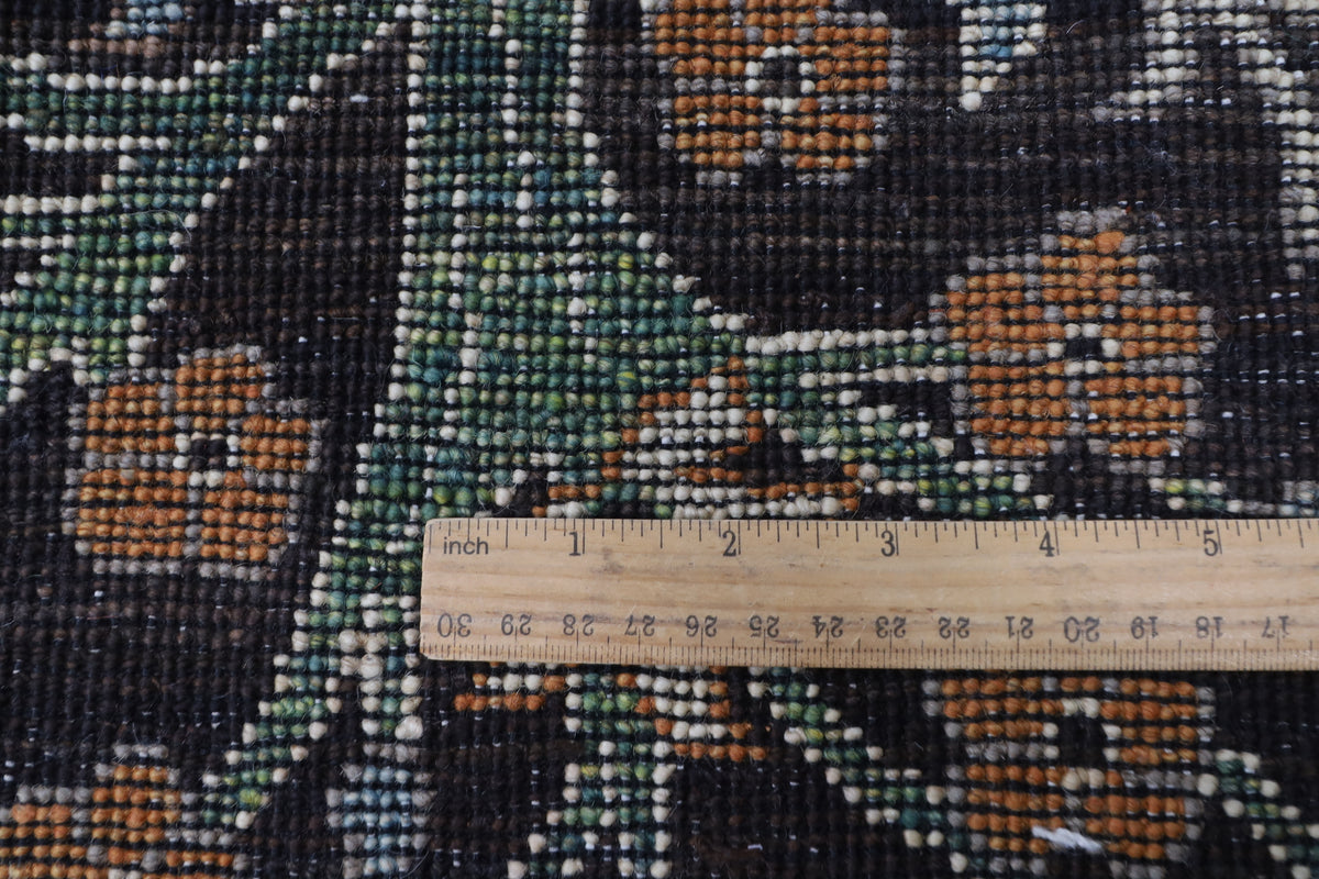 307 x 422 cm | Birds Dark Brownish Design Hand Knotted Wool Afghan Carpet