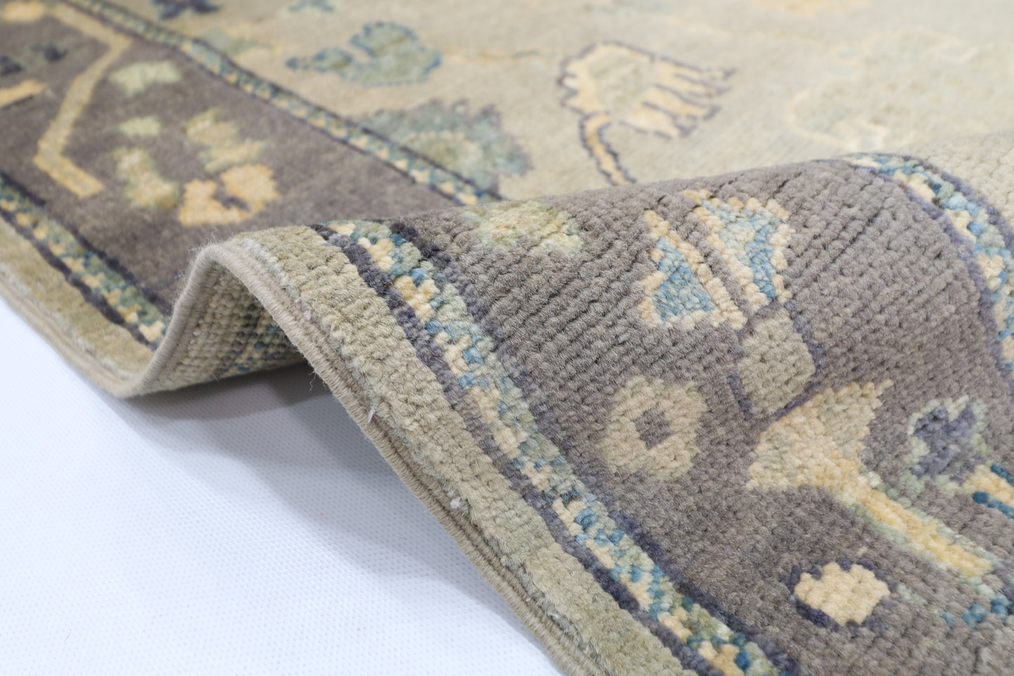 81 x 353 cm | Oushak Afghan Tribal Hand Knotted Veg Dye Wool Runner