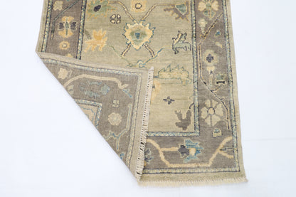 81 x 353 cm | Oushak Afghan Tribal Hand Knotted Veg Dye Wool Runner