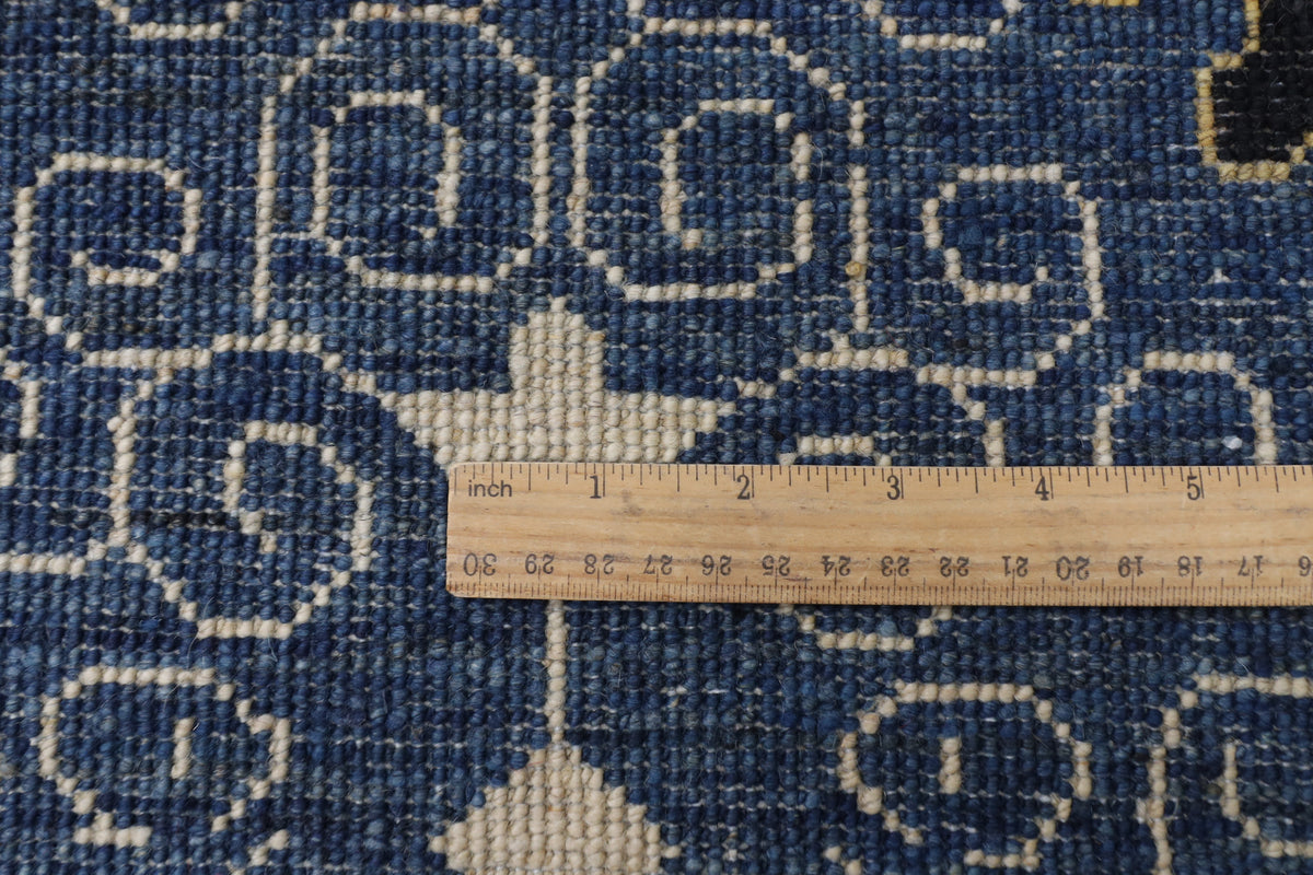 367 x 488 cm | kawros Black Design Hand Knotted Wool Afghan Carpet