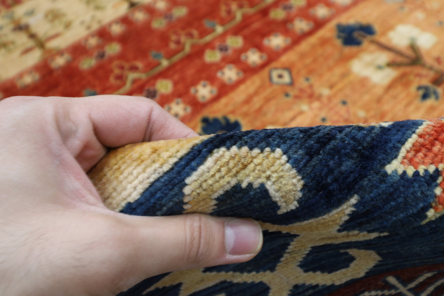 187 x 266 cm | Oriental Gabbeh Area Rug Afghan Hand Knotted Veg dye Wool carpet