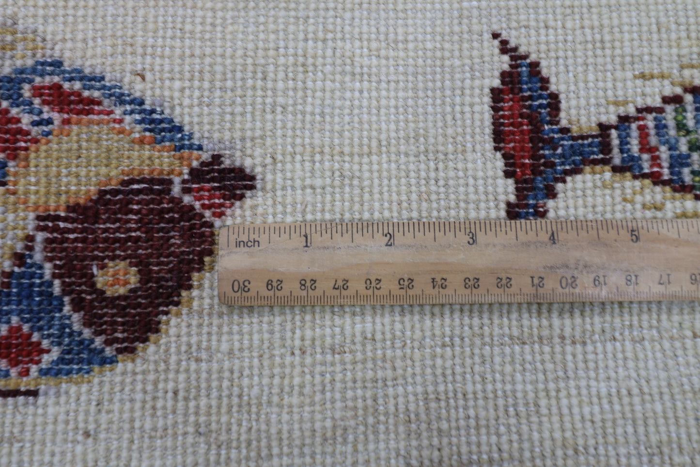 83 x 344 cm | Fish Party Afghan Tribal Hand Knotted Veg Dye Wool Runner