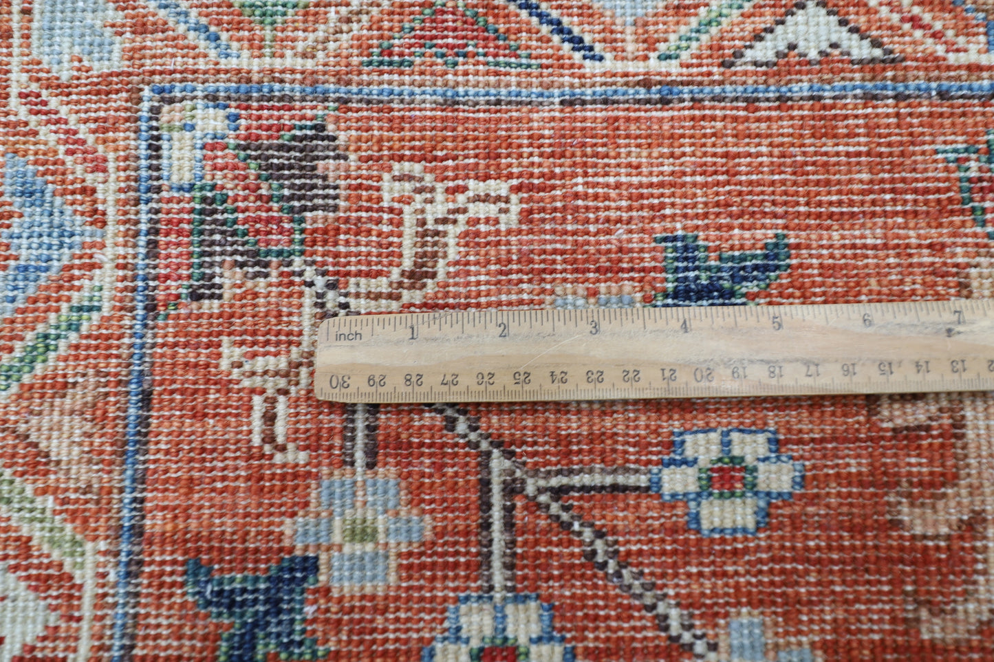 180 x 244 cm | Oriental Sultani Orange Area Rug Afghan Hand Knotted Veg dye Wool carpet
