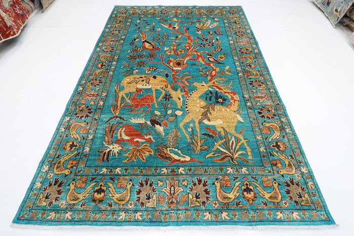 199 x 299 cm | Oriental Beer Animal Area Rug Afghan Hand Knotted Veg dye Wool carpet