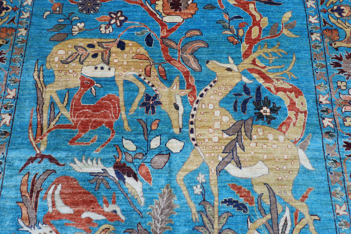 199 x 299 cm | Oriental Beer Animal Area Rug Afghan Hand Knotted Veg dye Wool carpet