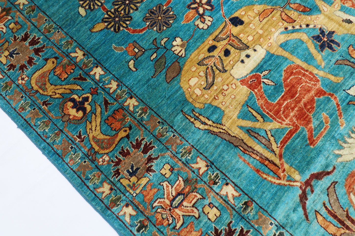 199 x 299 cm | Oriental Beer Animal Area Rug Afghan Hand Knotted Veg dye Wool carpet