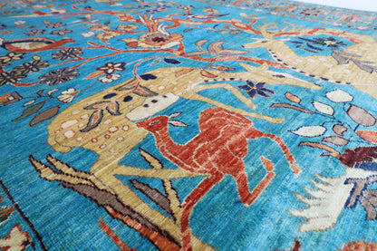 199 x 299 cm | Oriental Beer Animal Area Rug Afghan Hand Knotted Veg dye Wool carpet
