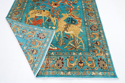 199 x 299 cm | Oriental Beer Animal Area Rug Afghan Hand Knotted Veg dye Wool carpet